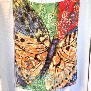 Semi-sheer butterfly scarf